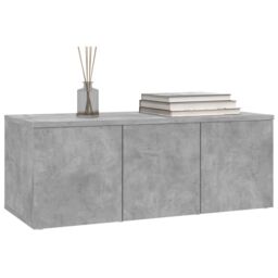 Berkfield Home TV Cabinet Concrete Grey 80x34x30 cm Engineered Wood - Size: 80 x 34 x 30 cm - thumbnail 4