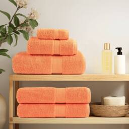 Berkfield Home Premium Bath Towels SOLUND 4 pcs 100x150 cm 600 gsm in Orange