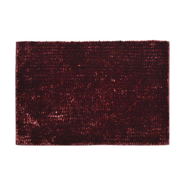 Allure Bath Fashions Velvet Chenille Bobble Bath Mat Non-Slip in Burgundy - image 1