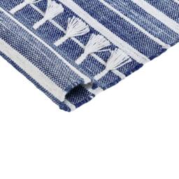 Wyld and Coco Blue Stripe Area Rug 140 x 200 cm - Handwoven Indoor/Outdoor - Size: 140 cm x 200 cm - thumbnail 6