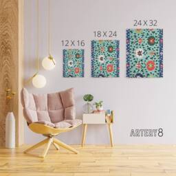 "Artery8 Owen Jones Vibrant Chinese Floral Pattern Canvas Wall Art Print - Size: W12"" x H16""" - thumbnail 4