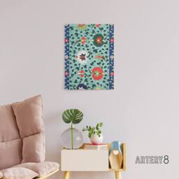 "Artery8 Owen Jones Vibrant Chinese Floral Pattern Canvas Wall Art Print - Size: W12"" x H16""" - thumbnail 3