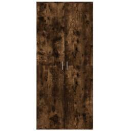 Berkfield Home Highboard Smoked Oak 80x35x180 cm Engineered Wood in Brown - Size: 80 x 35 x 180 cm - thumbnail 3