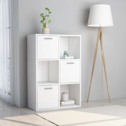 Berkfield Home Storage Cabinet White 60x29.5x90 cm Engineered Wood - thumbnail 1