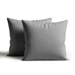 Snug City Waterproof Outdoor Garden Cushion Covers Patio Cushion Cover Cases Square Pack Of 2 in Light Grey - Size: 60 cm x 60 cm - thumbnail 1