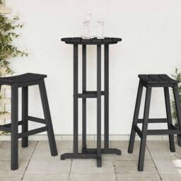 Berkfield Home Modern Bar Table Black 55x55x107 cm HDPE - Size: 55 x 55 x 107 cm - thumbnail 4