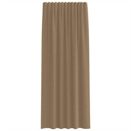 Berkfield Home Voile Curtains with Rod Pockets 2 pcs Light Brown - thumbnail 4