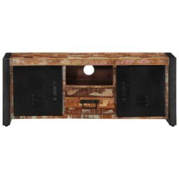 Berkfield Home TV Cabinet 100x30x40 cm Solid Wood Reclaimed in Brown - Size: 100 x 30 x 40 cm - thumbnail 2