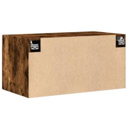 Berkfield Home Wall Cabinet Smoked Oak 80x42.5x40 cm Engineered Wood in Brown - thumbnail 6