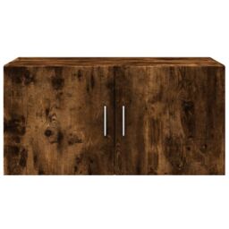Berkfield Home Wall Cabinet Smoked Oak 80x42.5x40 cm Engineered Wood in Brown - thumbnail 4