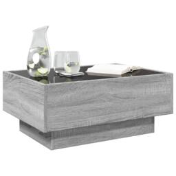 Berkfield Home Coffee Table with LED Grey Sonoma 70x50x30 cm Engineered Wood - Size: 70 x 50 x 30 cm - thumbnail 5
