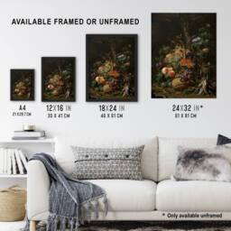 "Artery8 Still Life with Fruit Fish & a Nest Mignon Wall Art Poster Print - Size: W24"" x H32""" - thumbnail 3