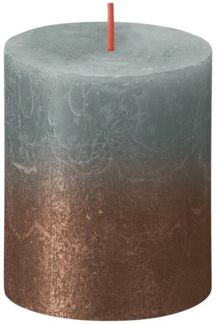 KDMD Bolsius Rustic Metallic Candle 80 x 68 - Faded Eucalyptus Green - image 1