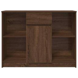 Berkfield Home Sideboard with Drawer Brown Oak 101x35x76 cm Engineered Wood - Size: 101 x 35 x 76 cm - thumbnail 6