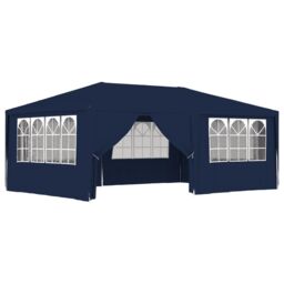 Berkfield Home Professional Party Tent with Side Walls 4x6 m Blue 90 g/m? - thumbnail 2