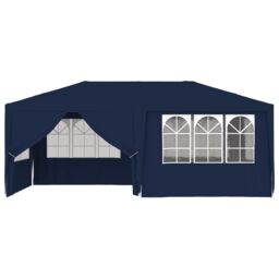 Berkfield Home Professional Party Tent with Side Walls 4x6 m Blue 90 g/m? - thumbnail 3