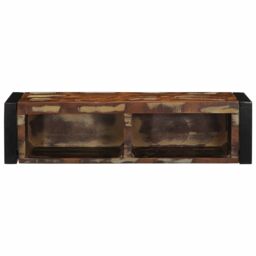 Berkfield Home TV Cabinet Multicolour 80x30x25 cm Solid Wood Reclaimed - Size: 80 x 30 x 25 cm - thumbnail 2