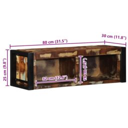 Berkfield Home TV Cabinet Multicolour 80x30x25 cm Solid Wood Reclaimed - Size: 80 x 30 x 25 cm - thumbnail 9