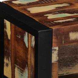 Berkfield Home TV Cabinet Multicolour 80x30x25 cm Solid Wood Reclaimed - Size: 80 x 30 x 25 cm - thumbnail 5
