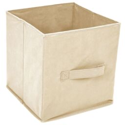 Berkfield Home Storage Cabinet with 4 Fabric Baskets Cream 63x30x71 cm Steel in Beige - Size: 63 x 30 x 71 cm - thumbnail 5