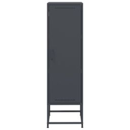 Berkfield Home Highboard Anthracite 36x39x123 cm Steel - Size: 36 x 39 x 123 cm - thumbnail 6