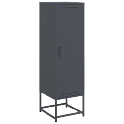 Berkfield Home Highboard Anthracite 36x39x123 cm Steel - Size: 36 x 39 x 123 cm - thumbnail 2