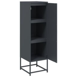 Berkfield Home Highboard Anthracite 36x39x123 cm Steel - Size: 36 x 39 x 123 cm - thumbnail 9