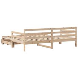 Berkfield Home Daybed with Trundle & Drawers without Mattress 90x200 cm in Light Tan - thumbnail 8