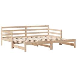 Berkfield Home Daybed with Trundle & Drawers without Mattress 90x200 cm in Light Tan - thumbnail 6