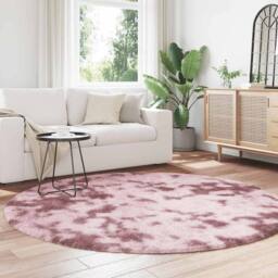 Berkfield Home Shaggy Rug High Pile NAVARRA Dusty Pink 200x200 cm Polyester - Size: Medium - thumbnail 3