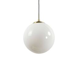 First Choice Lighting Grosvenor - Satin Brass Pendant Light with Glass Globe in Gold - thumbnail 4