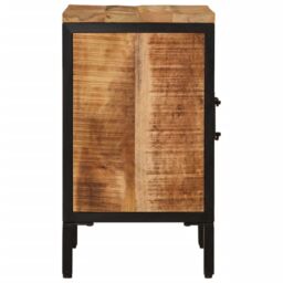 Berkfield Home Bed Cabinet 40x30x52.5 cm Solid Rough Wood Mango in Brown - thumbnail 4