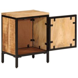 Berkfield Home Bed Cabinet 40x30x52.5 cm Solid Rough Wood Mango in Brown - thumbnail 2