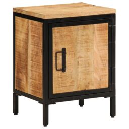 Berkfield Home Bed Cabinet 40x30x52.5 cm Solid Rough Wood Mango in Brown - thumbnail 1