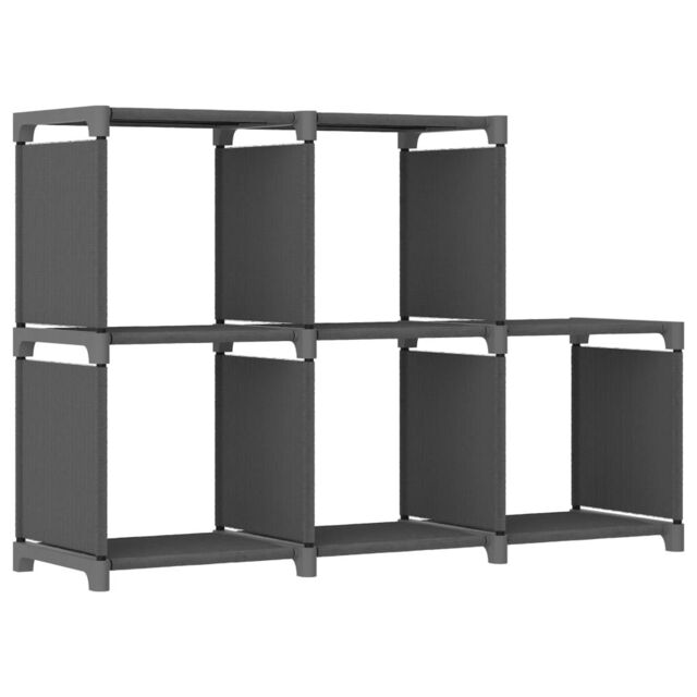 Berkfield Home 5-Cube Display Shelf Grey 103x30x72.5 cm Fabric - image 1