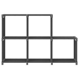 Berkfield Home 5-Cube Display Shelf Grey 103x30x72.5 cm Fabric - thumbnail 2