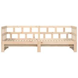 Berkfield Home Beautiful Daybed with Trundle 80x200 cm Solid Wood Pine in Light Tan - thumbnail 6