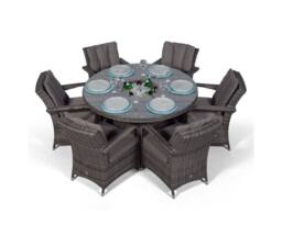 Thats Furniture Arizona Round 6 Seater Patio Dining Set with Ice Bucket Drinks Cooler in Grey - thumbnail 5