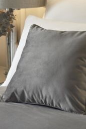 Soiree 'Melanie' Luxe Velvet Filled Cushion in Dark Grey - Size: 43 cm x 43 cm - thumbnail 1