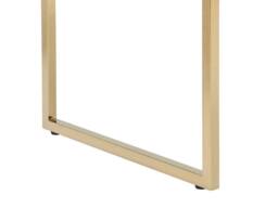 Vente-unique Desk With 3 Drawers - Lacquered MDF & Metal - White & Gold - thumbnail 8