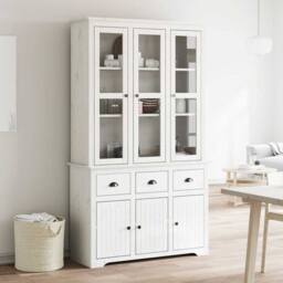 "Berkfield Home Highborad ""BODO"" White 115.5x43x200.5 cm Solid Wood Pine" - thumbnail 2