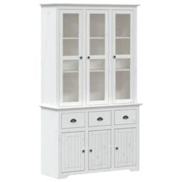 "Berkfield Home Highborad ""BODO"" White 115.5x43x200.5 cm Solid Wood Pine" - thumbnail 3