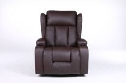 SquareBoxx Valentino 10-in-1 Massage Armchair Recliner in Brown - thumbnail 1