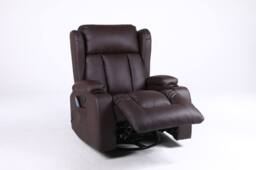 SquareBoxx Valentino 10-in-1 Massage Armchair Recliner in Brown - thumbnail 3