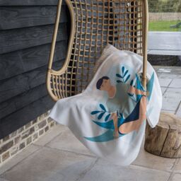 Benjamin Tate Design Meditation Illustration Designer Blanket in Natural - Size: 120 cm x 150 cm - thumbnail 3