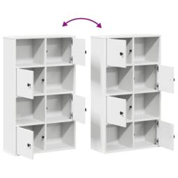 Berkfield Home Durable Bookcase White 60x24x101.5 cm Engineered Wood - thumbnail 8