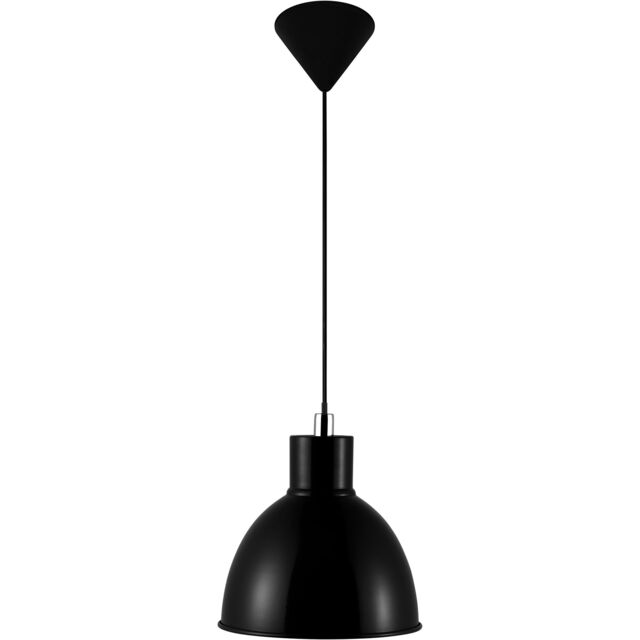 Nordlux Industrial Indoor Pendant Light Black Metal E27 White Inner - Mains Powered, IP20