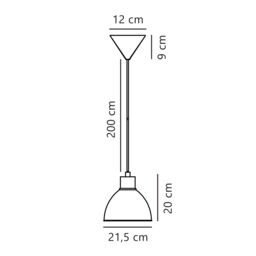 Nordlux Industrial Indoor Pendant Light Black Metal E27 White Inner - Mains Powered, IP20 - thumbnail 6