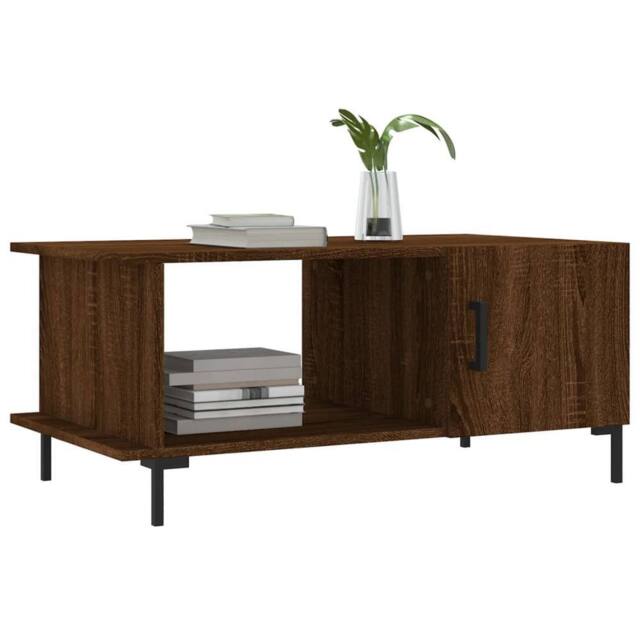 Berkfield Home Decorative Coffee Table Brown Oak 90x50x40 cm Engineered Wood - Size: 90 x 50 x 40 cm - image 1