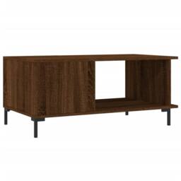 Berkfield Home Decorative Coffee Table Brown Oak 90x50x40 cm Engineered Wood - Size: 90 x 50 x 40 cm - thumbnail 8